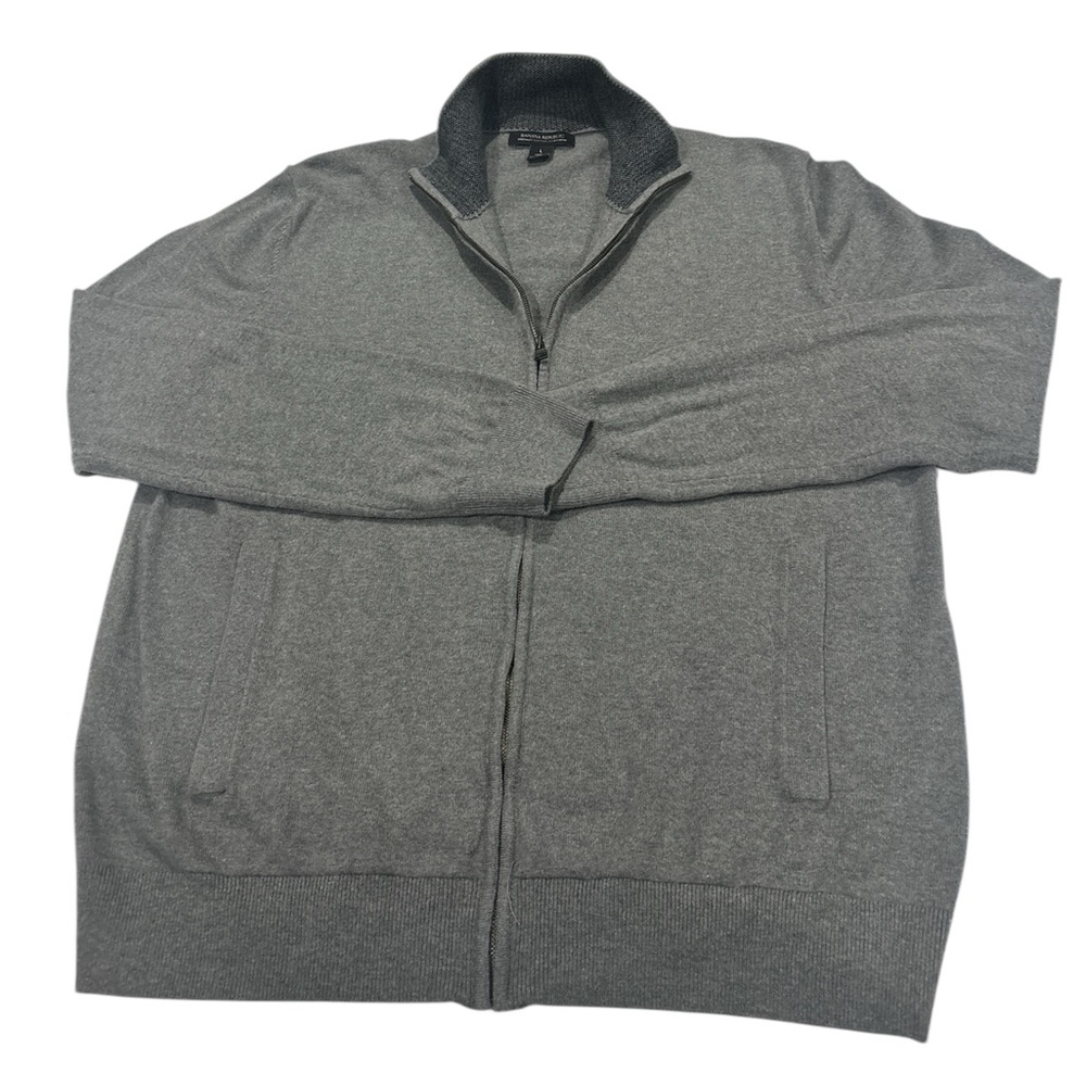 Banana Republic Men’s Full Zip Cashmere/Cotton Blend Sweater